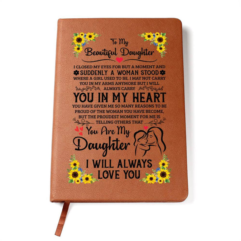 To My Daughter Proud – Leather Journal