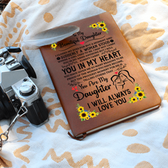To My Daughter Proud – Leather Journal