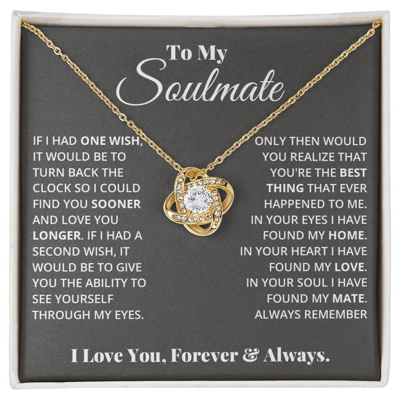 To My Soulmate - Love Knot Necklace