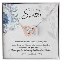 To My Sister - Interlocking Hearts Necklace