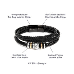 Your Smile - Mens Leather Bracelet
