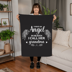 I Have an Angel in Heaven, I Call Her Grandma – Coral Fleece Blanket