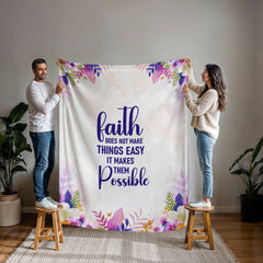 Faith Does Not Make Things Easy – Mink Touch Fleece Blanket