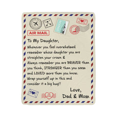 To My Daughter Loved (From Dad & Mom) – Sherpa Fleece Blanket