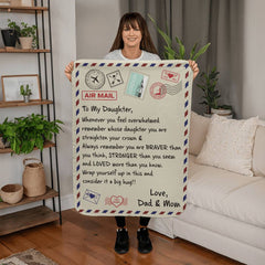 To My Daughter Loved (From Dad & Mom) – Sherpa Fleece Blanket