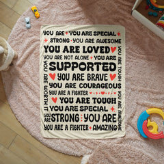 To My Daughter Braver (From Mom) – Sherpa Fleece Blanket