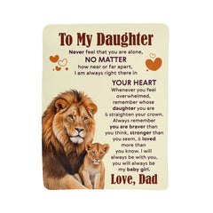 To My Daughter Never Feel Alone – Sherpa Fleece Blanket