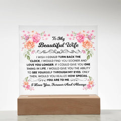 To My Beautiful Wife – Acrylic Square